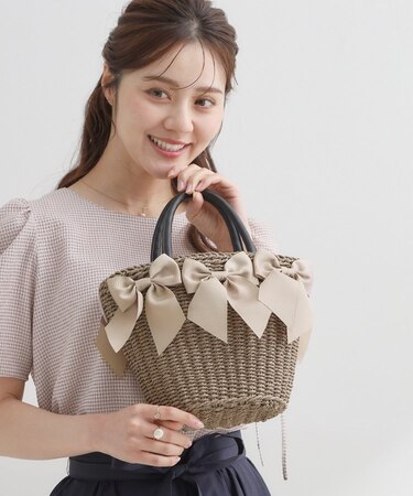 グログランリボンモチーフトート