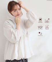 【UVカット・吸水速乾・撥水加工】フリル ラッシュガード