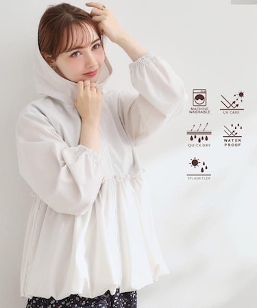 【UVカット・吸水速乾・撥水加工】フリル ラッシュガード
