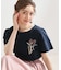 リボンプリントTシャツ