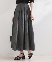 リネンライクドットスカート
