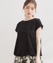 【UVカット・接触冷感・洗える】レース バルーントップス