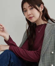 【一枚でも重ねても】メローフリル テレコトップス