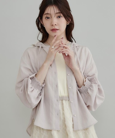 【大人可愛い】愛されフーディーシャツ