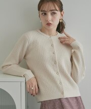 【通勤にも休日にも】ケーブル カーディガン