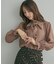 【凛とした華やかさ】ロゴ刺繍リボンタイ シアーブラウス