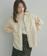 【一枚着でも、羽織ってもOK】起毛ツイルCPOシャツジャケット