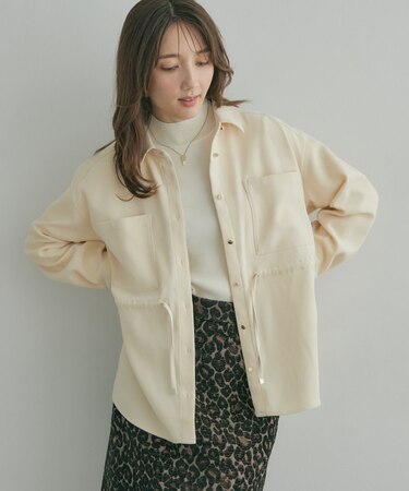 【一枚着でも、羽織ってもOK】起毛ツイルCPOシャツジャケット