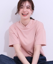 【高レビュー/ひんやり/UV】アウトスタイルもサマになる さらさら抜け襟Tシャツ