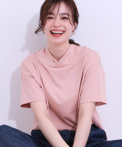 【高レビュー/ひんやり/UV】アウトスタイルもサマになる さらさら抜け襟Tシャツ