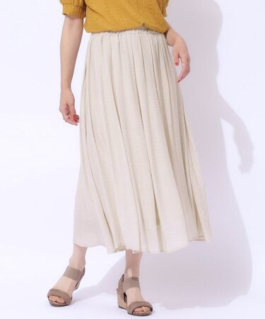 ふんわりさらさら スラブギャザースカート