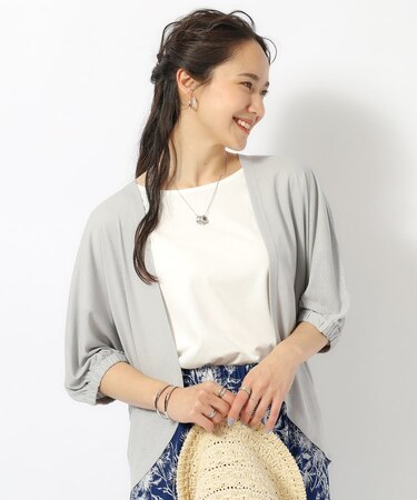 【UV】女性らしさをプラスする ボレロカーディガン