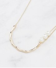 フェイクパールニュアンスネックレス
