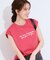【ひんやり/汗ジミ軽減/UVカット】 ロゴプリントノースリーブTシャツ