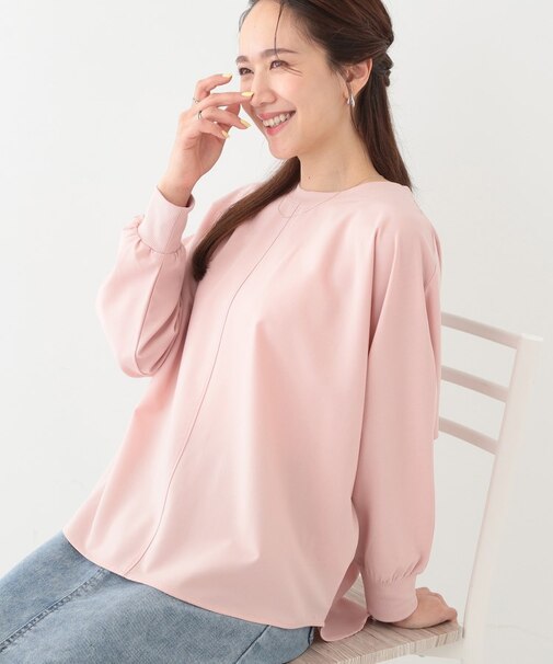 【高レビュー/洗える/洗濯後シワになりにくい/体型カバー】お袖ゆったり さらさらドルマンブラウス