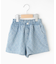 【110-140cm】格子ジャカードデニムショートパンツ