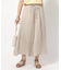 【無理せずキレイ】ロングシーズン活躍 サテンフレア ワイドスカーチョ
