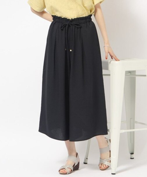 【洗える】低身長さんにも ウエストドロストスカーチョ