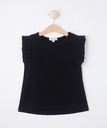 【110-140cm】袖タックデザイントップス