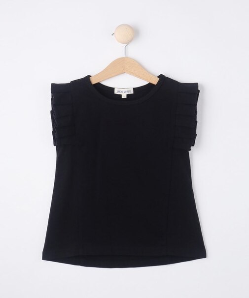 【110-140cm】袖タックデザイントップス