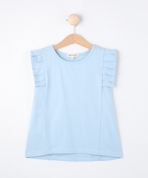 【110-140cm】袖タックデザイントップス
