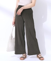 【洗える】レイヤードにも さらっと穿ける 大人プリーツ イージーパンツ