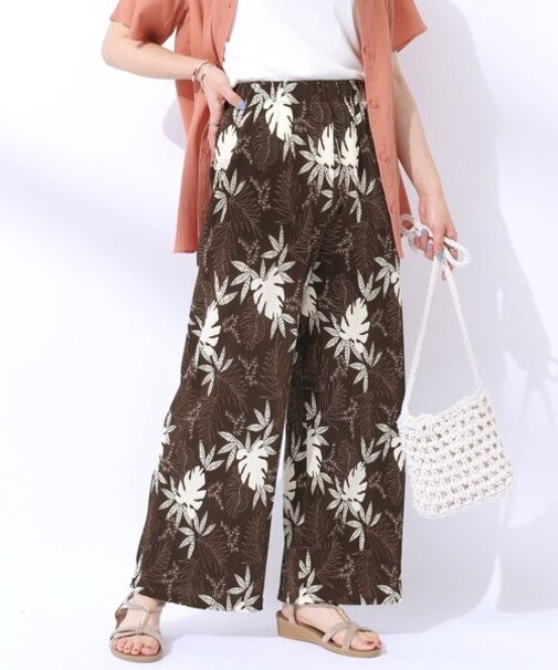 【洗える】レイヤードにも さらっと穿ける 大人プリーツ イージーパンツ