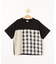 【110-140cm】チェック切替 配色Tシャツ