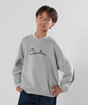 【110-140cm/男女兼用】スウェットライクロゴニット