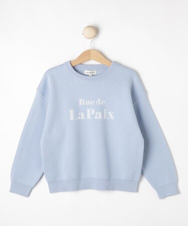 【110-140cm/男女兼用】スウェットライクロゴニット