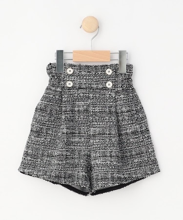 【110-140cm】カットツィードショートパンツ
