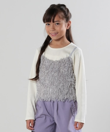 【110-140cm/2点セット】テープヤーンキャミセット