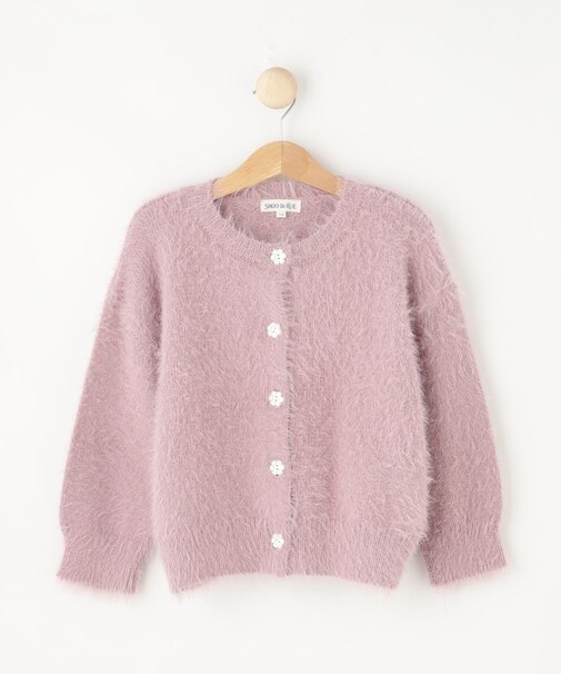 【110-140cm】シャギーカーディガン