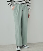 【高レビュー/洗える/SS-3L】きれいめカジュアルに あったか裏起毛 コーデュロイイージーワイドパンツ