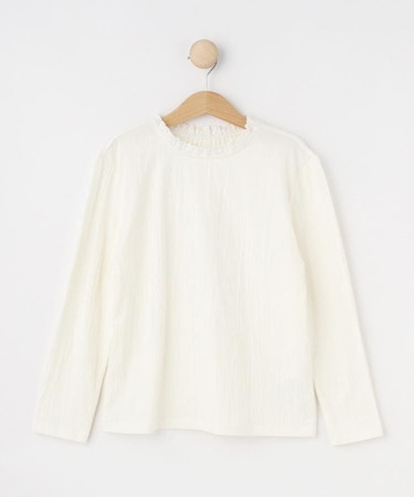 【100-140cm/プチセレ】フリルレースでお上品に インナートップス