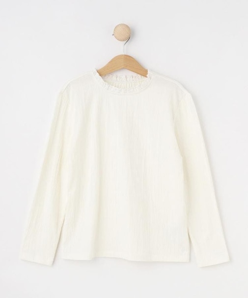 【100-140cm/プチセレ】フリルレースでお上品に インナートップス