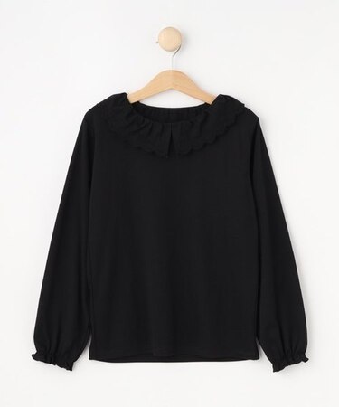 【100-140cm/プチセレ】レース衿インナープルオーバー