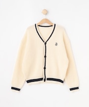 【100-140cm/プチセレ】ラインニットカーディガン