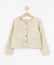 【100-140cm/プチセレ】ツイードジャケット