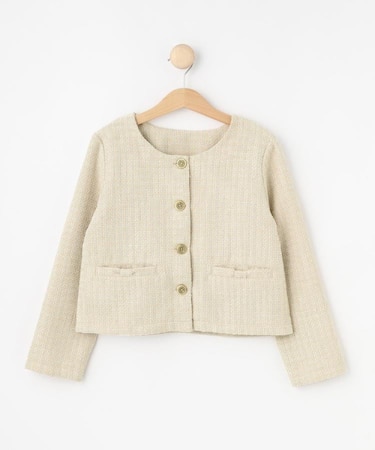 【100-140cm/プチセレ】ツイードジャケット