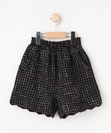 【100-140cm/プチセレ】ツイードショートパンツ