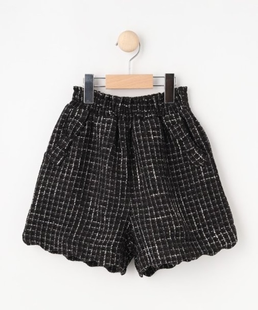 【100-140cm/プチセレ】ツイードショートパンツ
