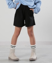 【110-140cm】ストレッチ裏起毛フリルポケットショートパンツ