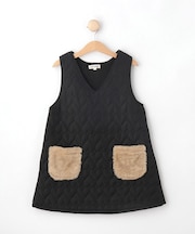 【110-140cm】ハートキルトジャンパースカート