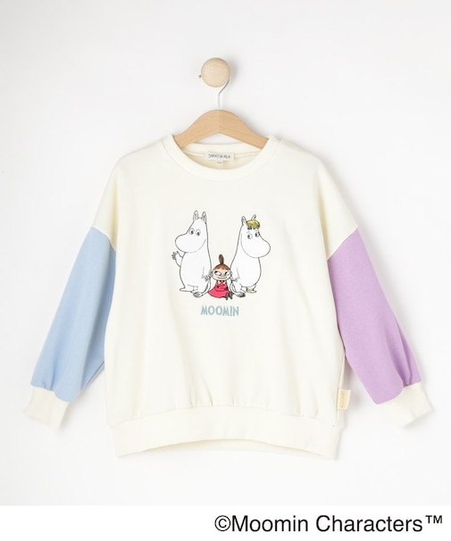 【MOOMIN】袖配色スウェットプルオーバー