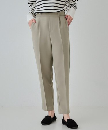 【SS-3L/洗える/通勤・セレモニーにも】しなやかな身のこなしが叶う ストレッチテーパードパンツ