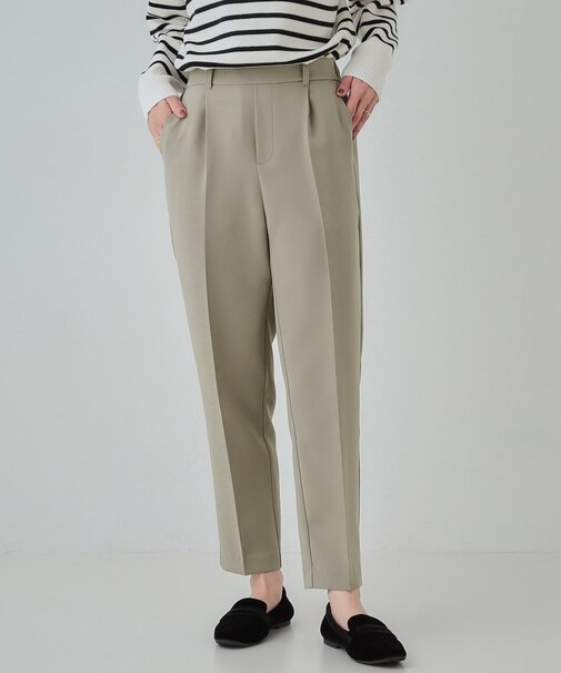 【SS-3L/洗える/通勤・セレモニーにも】しなやかな身のこなしが叶う ストレッチテーパードパンツ