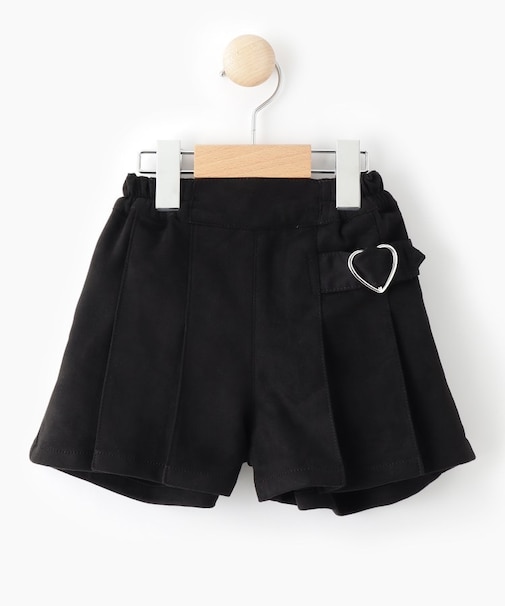 【110-140cm】フェイクスエードプリーツキュロット