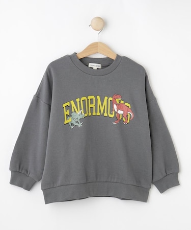 【100-120cm/洗える/兄妹リンク可】コーデの主役 アソートプリントスウェット