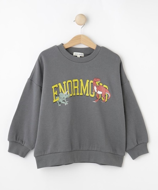 【100-120cm/洗える/兄妹リンク可】コーデの主役 アソートプリントスウェット